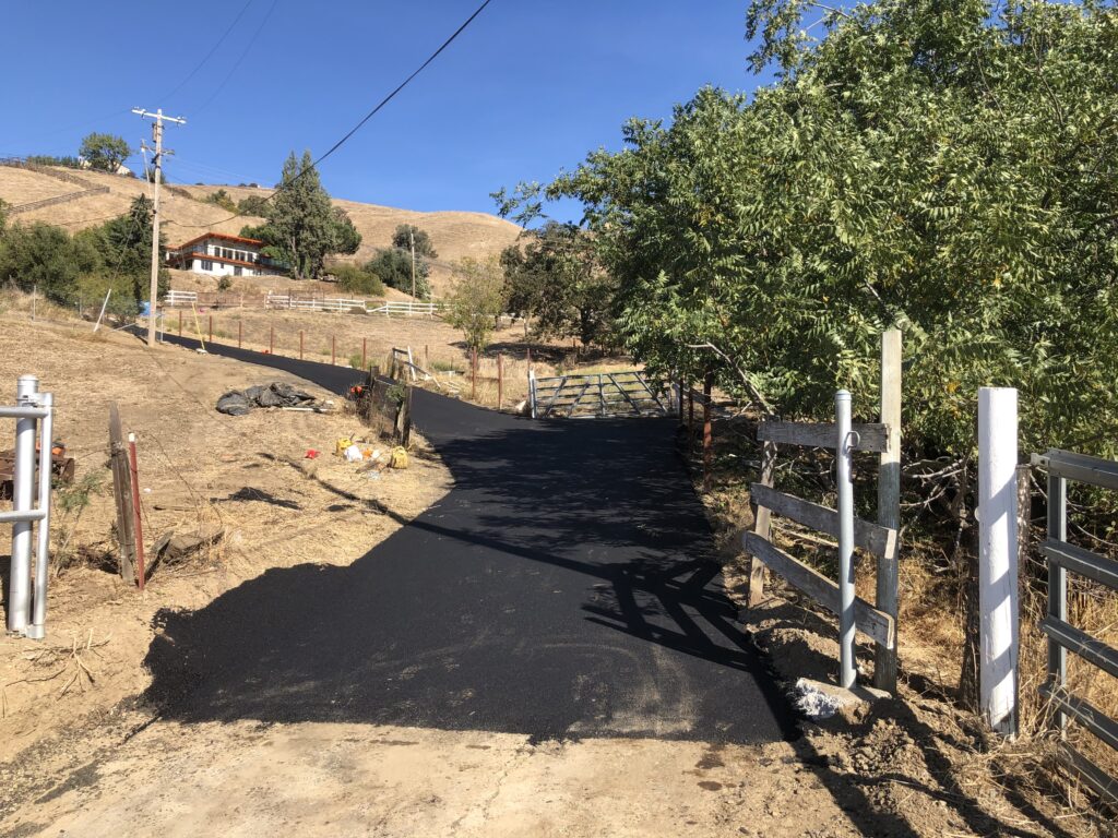 Bottom of cut-through at Balcom end point with gate.